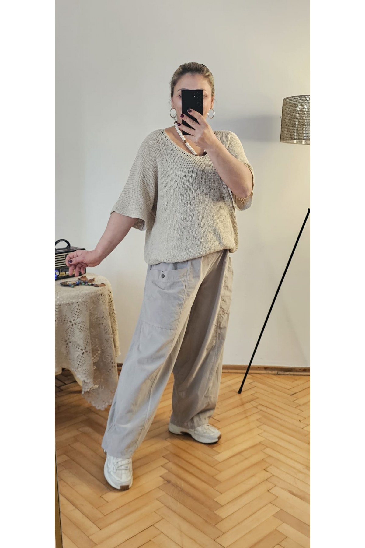 Torba Cepli Fitilli İnce Kadife Pantolon